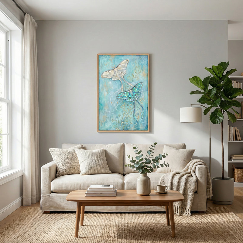 Ensemble de 1 tableau sur toile papillon, 48"H x 36"W, Natural