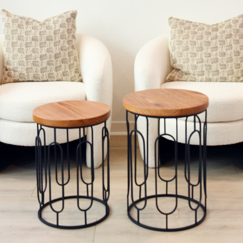 Small Round End Table Set Of 2