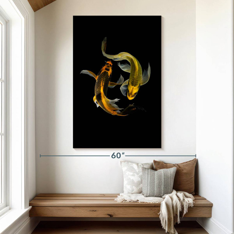 Circling Koi Fish, 51" H x 34" W
