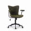 Fauteuil de bureau pivotant réglable en tissu avec accoudoirs rembourrés-1999747773