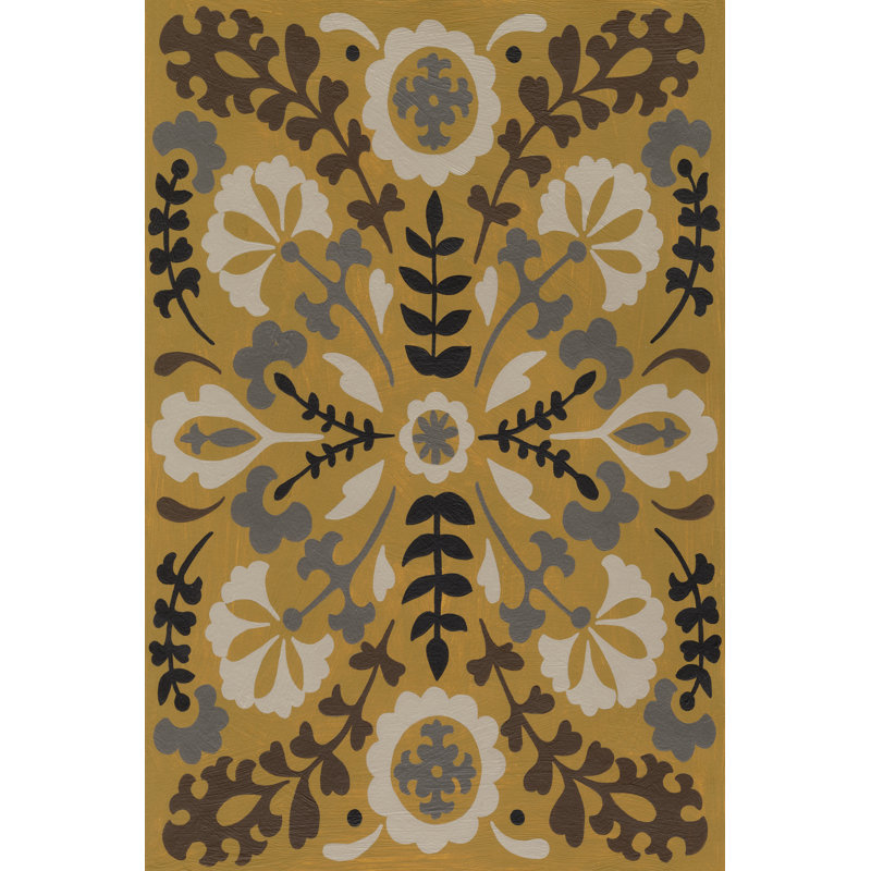 Golden Suzani II by Chariklia Zarris - Wrapped Canvas Art Prints, 46cm H x 30cm W