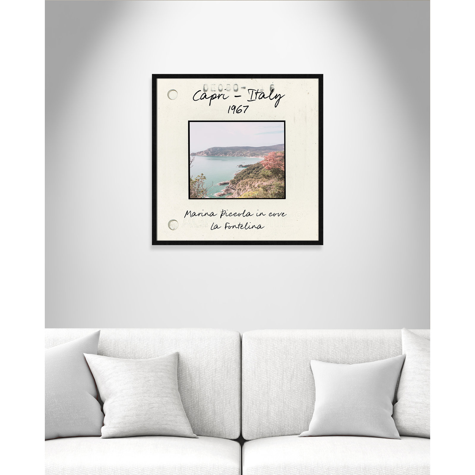 Ritona "Capri, Italy - Marina Piccola" Print, Black Single Picture Framed Paper, 27.5" H x 27.5" W x 0.75" D