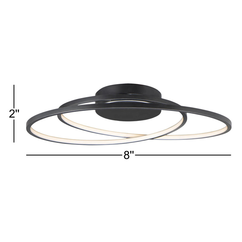 Ayers Single Light Acrylic LED Flush Mount