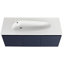 Petit meuble-lavabo sans lavabo, porte à fermeture en douceur de 48 po, armoire murale en contreplaqué bleu marine avec espace de rangement généreux pour baignoire-lavabo, charnière de porte à fermeture de 48 po, espace spacieux