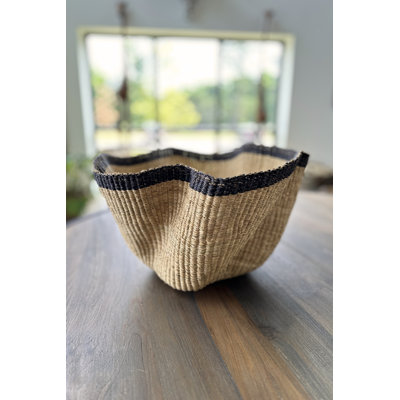 Handwoven Wave Basket - w/ Accent