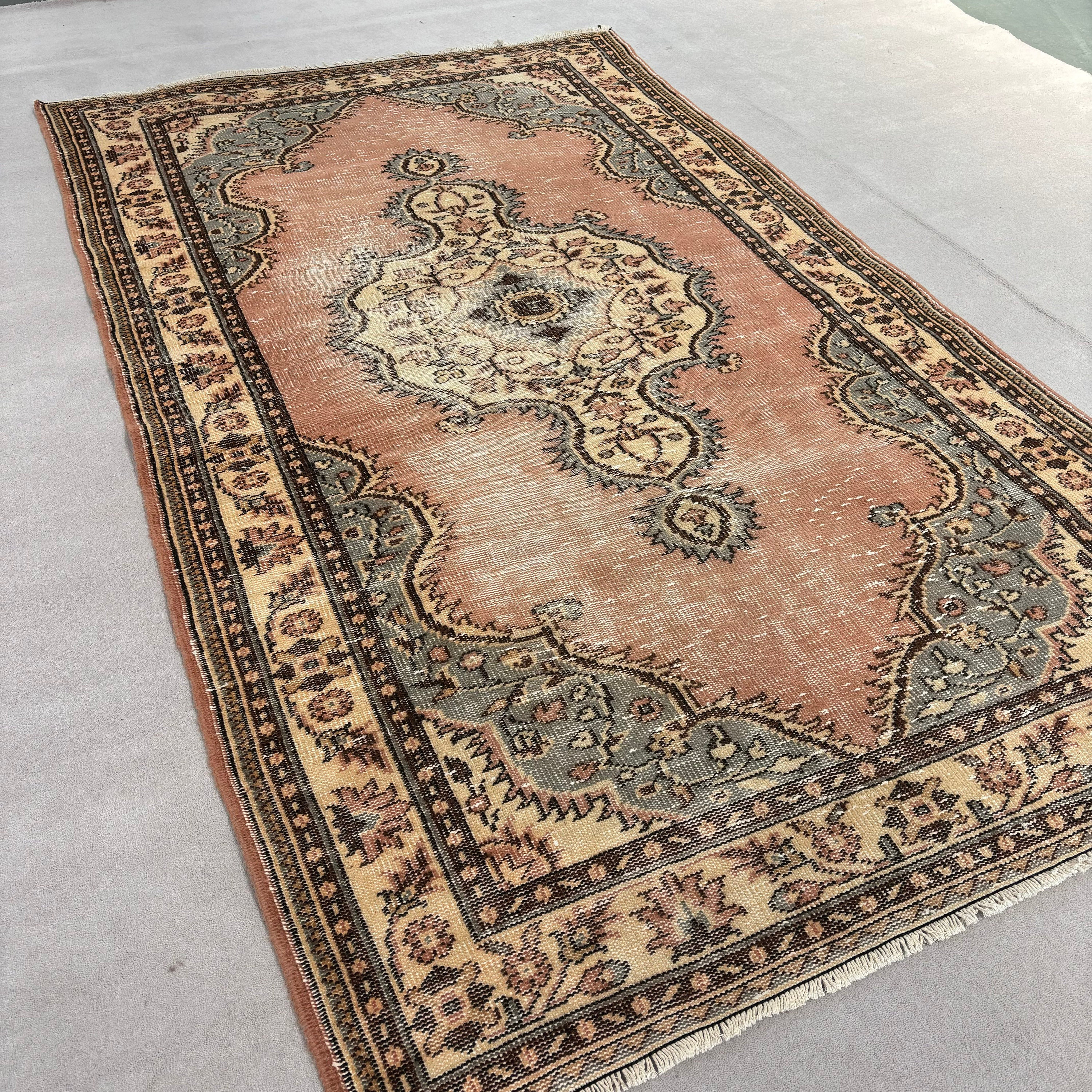 Bungalow Rose 60.2x105.5 Inch Rug, Traditional Brown Patchwork Rug ...