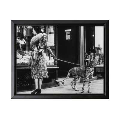 Femme élégante avec guépard