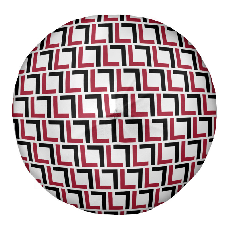 Housse de coussin Atlanta, Blanc / rouge / noir, 30'' x 30''