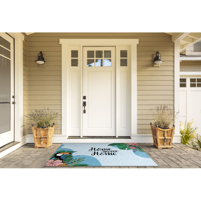 Non-Slip Floral Outdoor Doormat