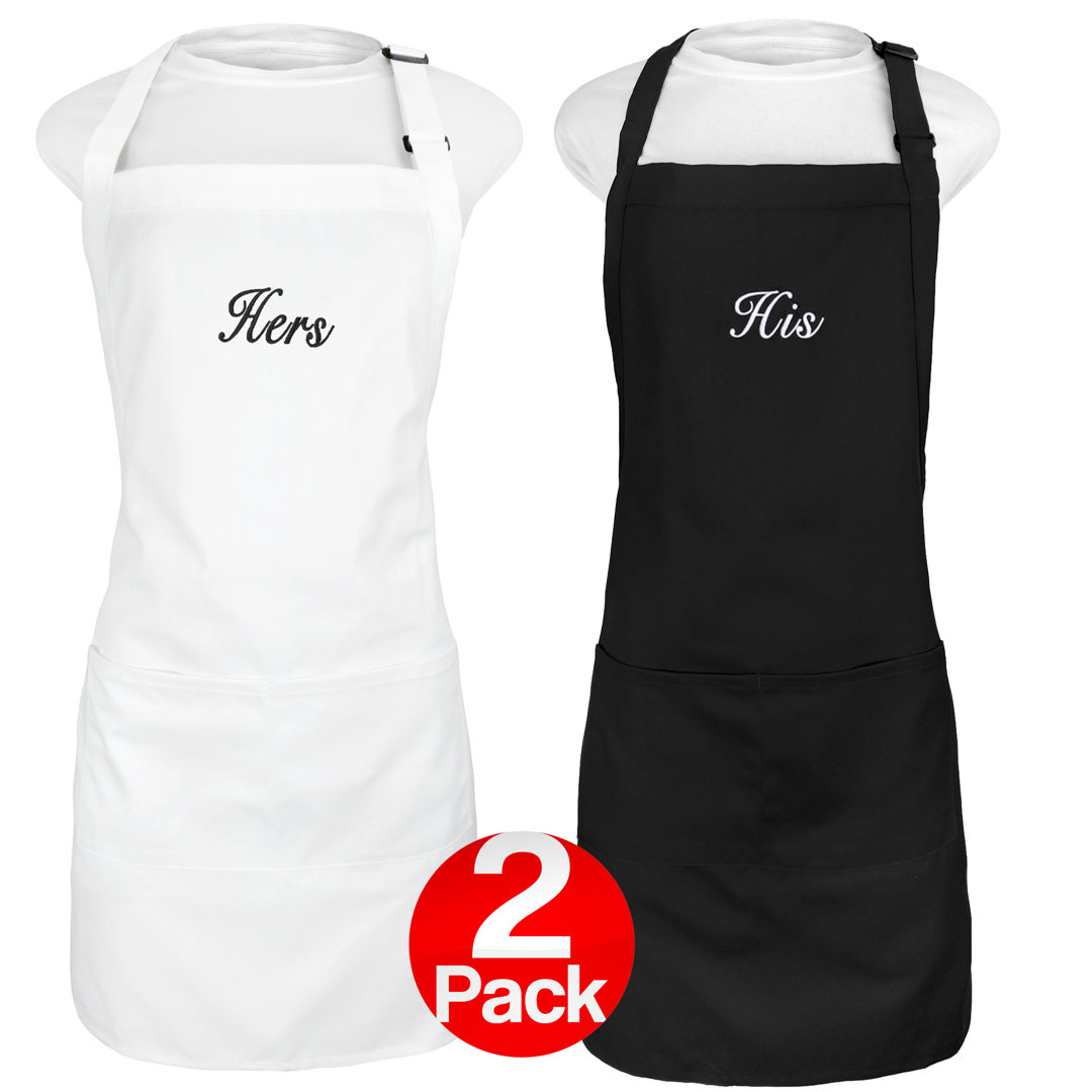Solid Color Cotton Apron Sets (Set of 2) Prep & Savour