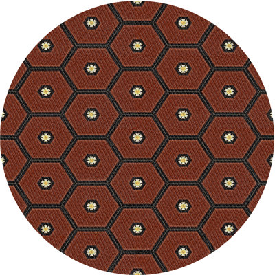 Tapis brun tissé à la machine