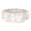 Céramique bol finition brillante style Capri sculpté texture décorative pour le bureau à domicile chambre à coucher ou salon décoration - 6 "blanc