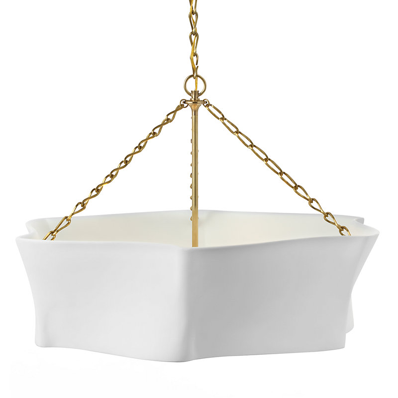 Aerin 6 - Light Chandelier, Hand-Rubbed Antique Brass