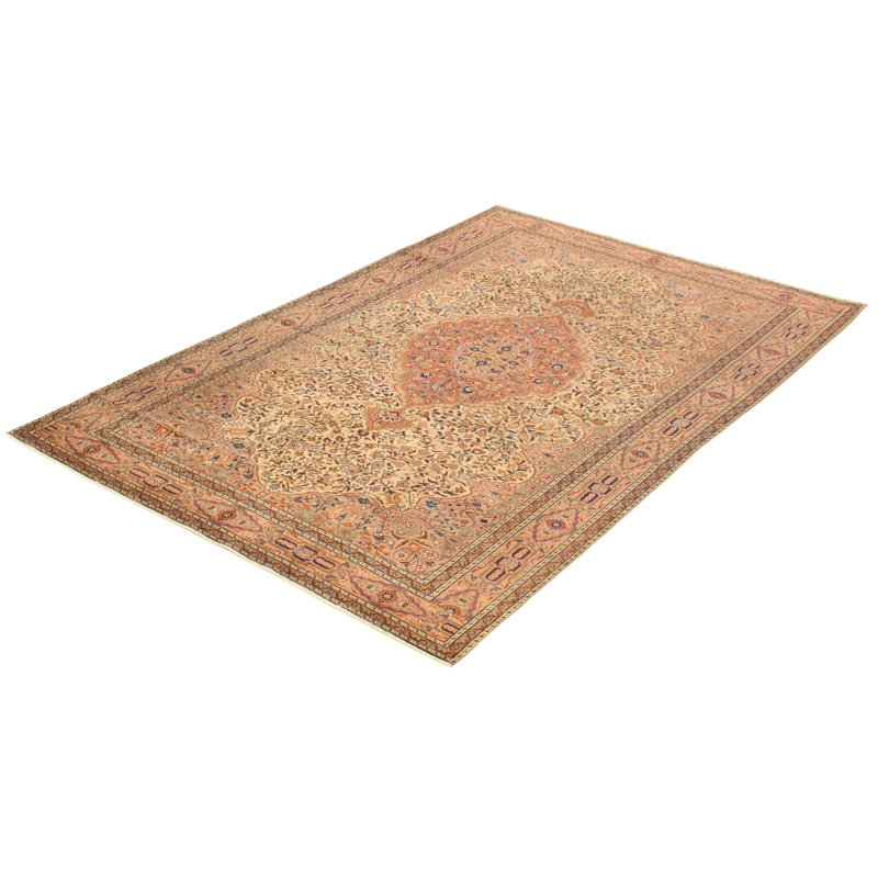 Tapis zone en laine 10 pi 4 po x 9 pi 10 po noué la 1980 keisari one-of-kind Shamon