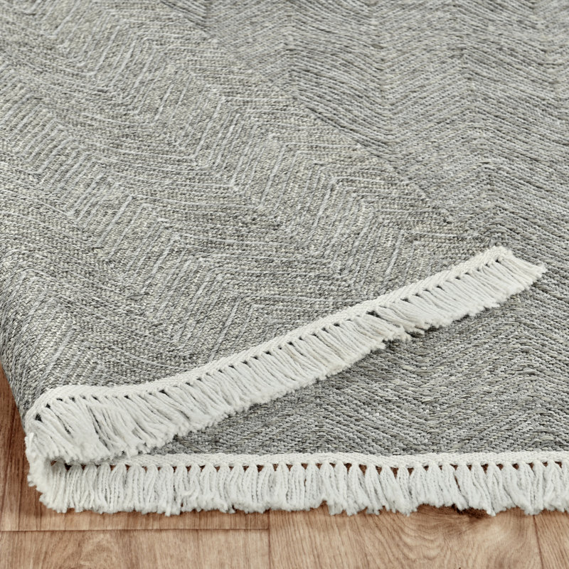 Fredrikk Chevron Area Rug in Stone Gray, Rectangle 9' x 12'