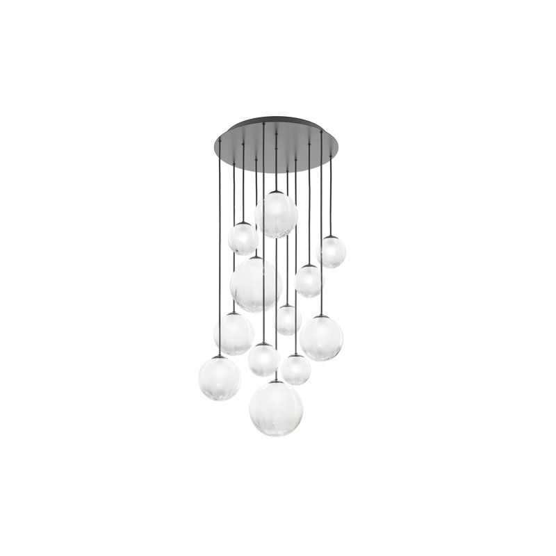 Puppet 12 - Light Pendant, White, Matte Black