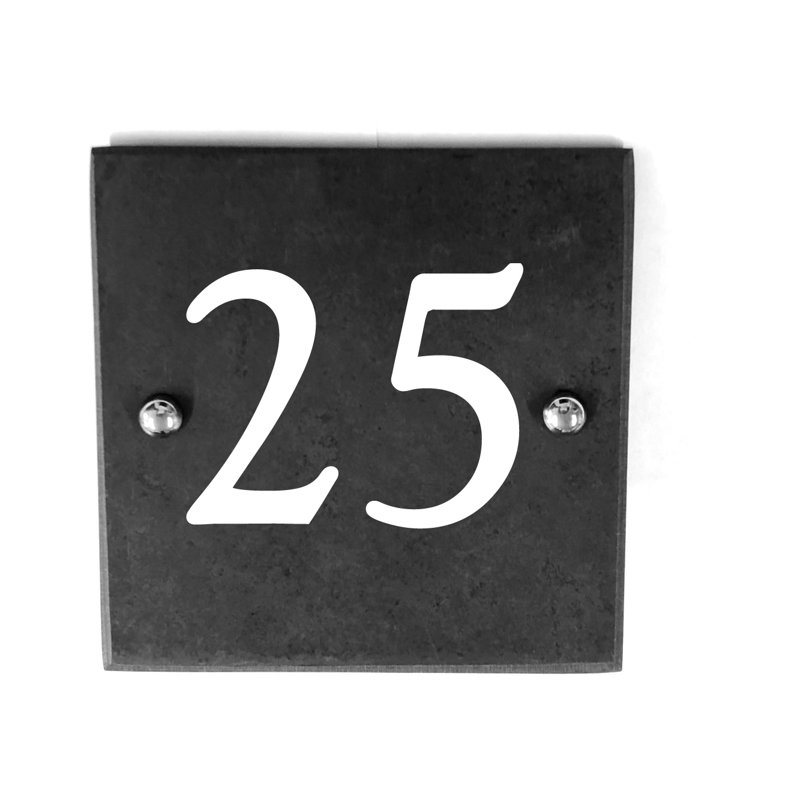 Calma 15cm H Slate House Number