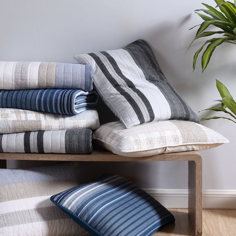 Twin Multicolor Cotton Reversible Quilt Set