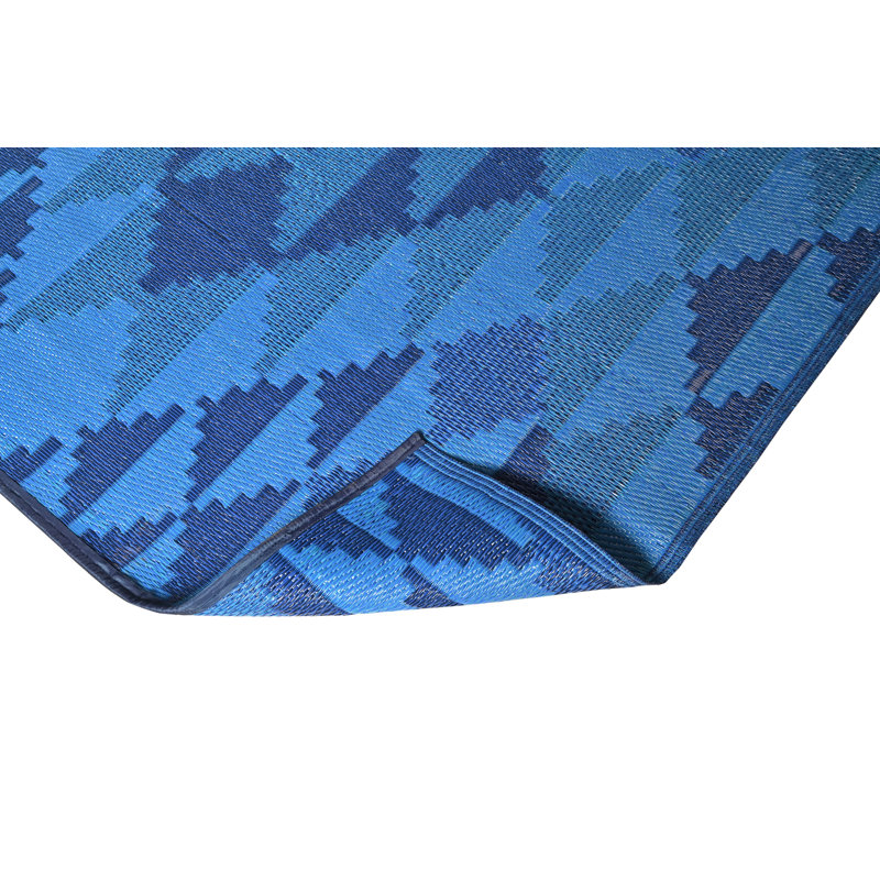 Tapis d'extérieur bleu Aleysia