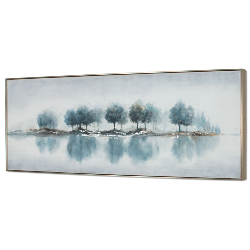 « blue woods »-reproduction d’art sur toile encadrée