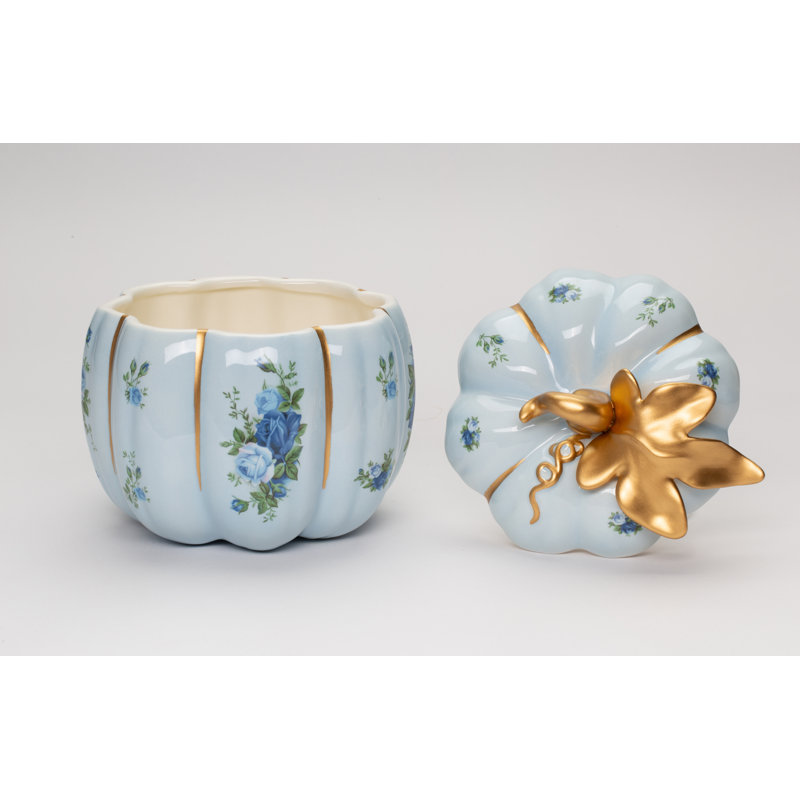 Pot victorien de citrouille rose bleue
