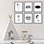 « minimaliste », ensemble de 6 pièces pour impression sur papier Deloney