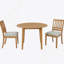 Ensemble de table de salle à manger 3 pièces, 1 table de salle à manger en bois avec 2 chaises rembourrées pour petits appartements et salles à manger-1760173217