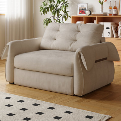 Canapé-lit convertible de 59,84 po avec matelas en mousse à mémoire de forme convenant au salon médiéval