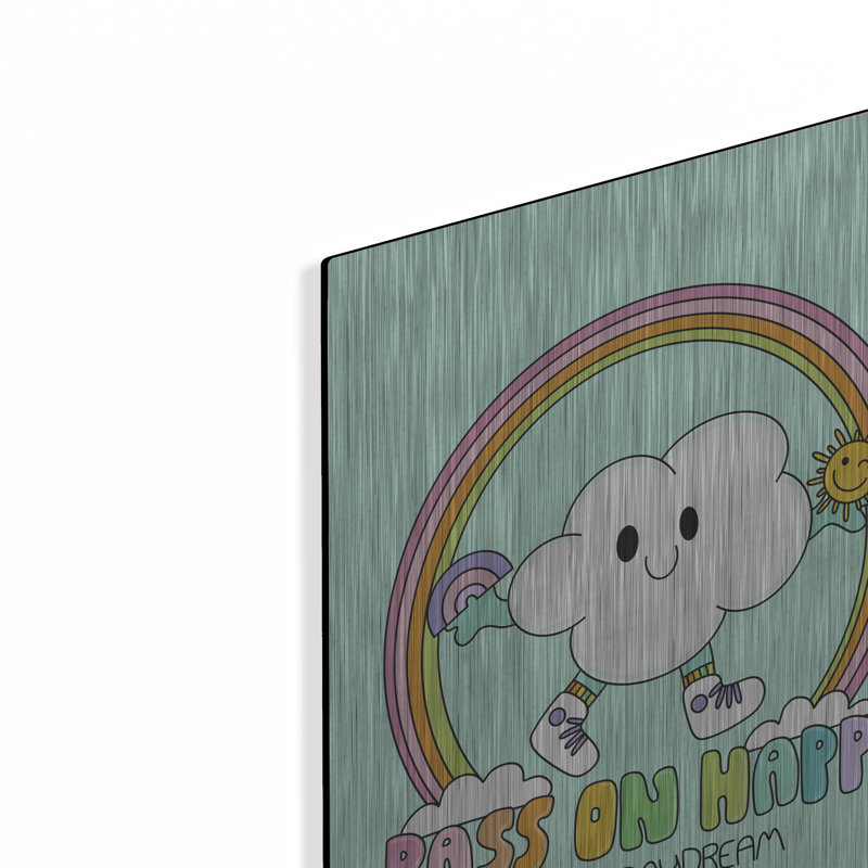  «Pass On Happy 2» par Club Daydream, art mural en métal, 12 po x 16 po, H 16 po x l 12 po