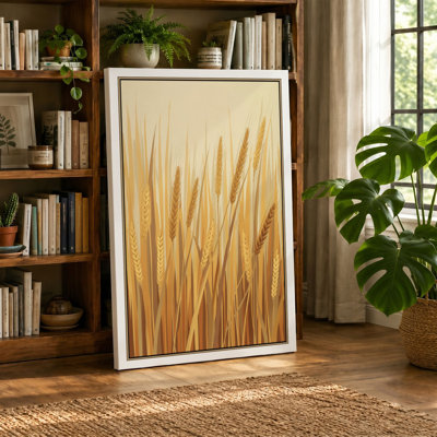 Golden Grain Botanical - Wrapped Canvas