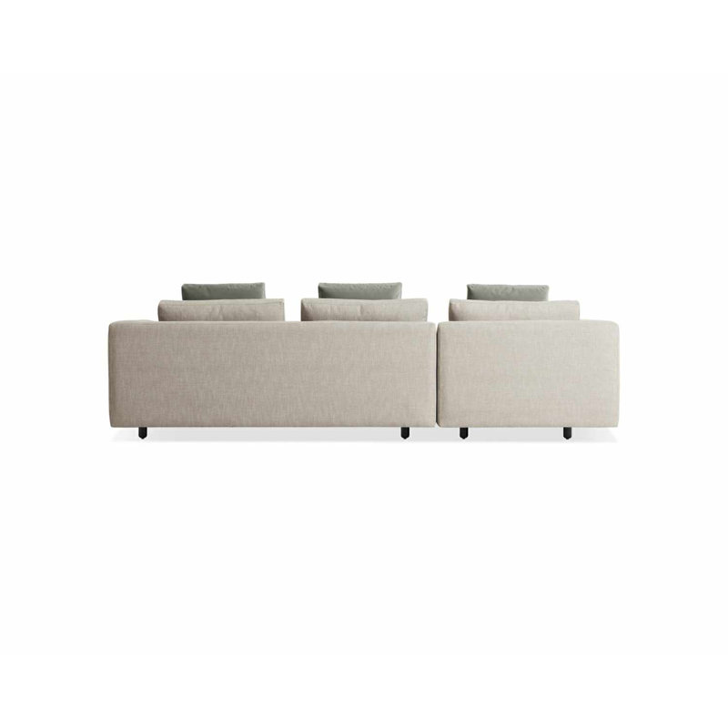 Hands Down Chaise Sectional, Landa Stone, Left Hand Facing