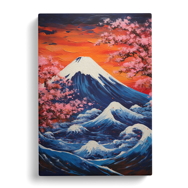Mount Fuji Abstract - Wrapped Canvas Print, 76cm H x 50cm W x 3cm D