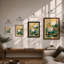 Water Lilies in Bloom Botanical - Framed Print-2130342030-2130342028