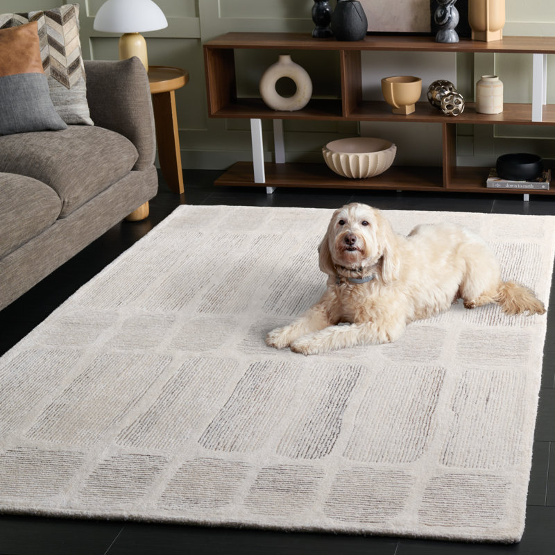 Metro 780 Hand Tufted 60% Wool; 40% Viscose Abstract Rug, Rectangle 4' x 6'