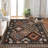 Area Rug Machine Washable Non-Slip Low Pile Geometric Print Pattern Western Easy-Cleaning Rug for Living Room Bedroom Nursery Entryway-939477289
