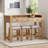 4-Piece Dining Table Set For 3, Retro Kitchen Table And Chairs Set With 3 Storage Drawers, Ideal For Small Spaces (Dining Set)-2011302404