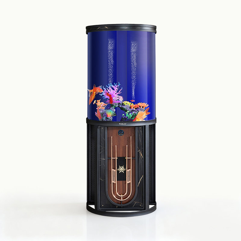 Réservoir d'aquarium semi-cylindrique, 33,02 gallons (H 60,24 po x l 20,87 po x P 14,17 p
