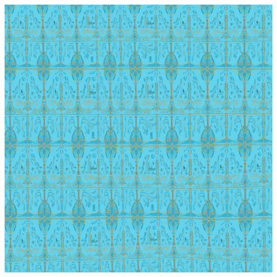 Blue Ornate Damask Comforter