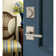 Taper Passage Door Lever with Rustic Square Rose