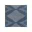 Tapis intérieur / extérieur en polypropylène géométrique tissé à la machine en gris / bleu-680280759