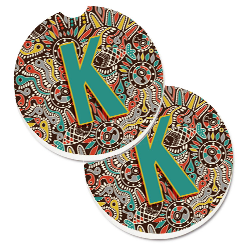 Sous-verre voiture tribal initial, K