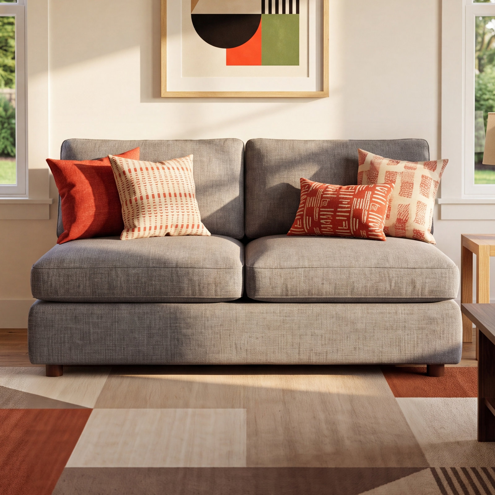 Jossa 76" Modular Loveseat, Gray