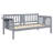 Jeikobus Wood Twin Daybed with Drop-down Tables Gray-1259238907