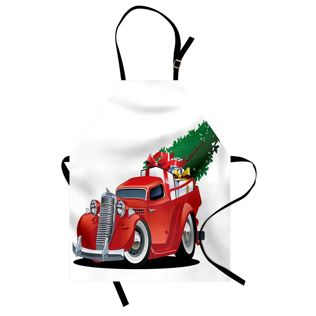 Kochschürze, Red American Truck, Weihnachten, Grün Weiß