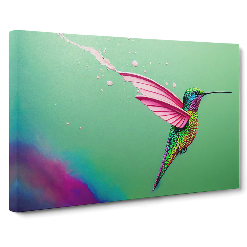 Colourful Hummingbird Vol.3 - Wrapped Canvas, 35cm H x 50cm W x 3cm D