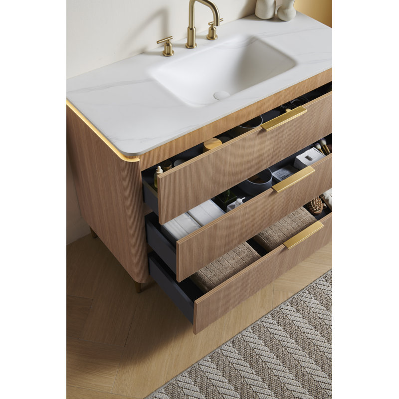 Meuble-lavabo de salle de bain Amara, Chêne, 48"