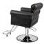 Fauteuil de coiffeur à large assise noir