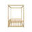 Canopy Frame Floor Bed With Fence, Guardrails-1149976057-1149976058