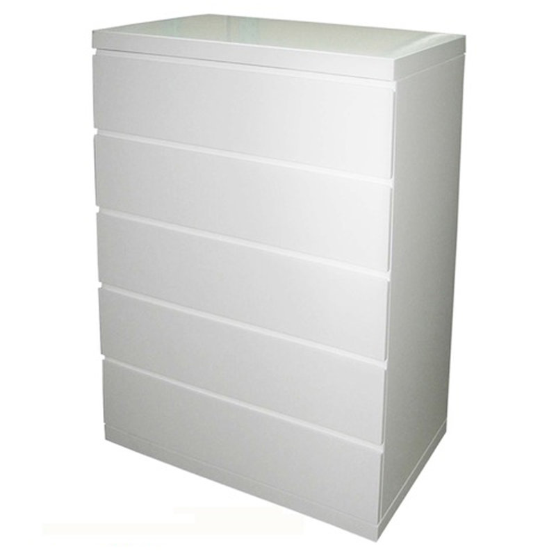 Commode 5 tiroirs Olander, Blanc