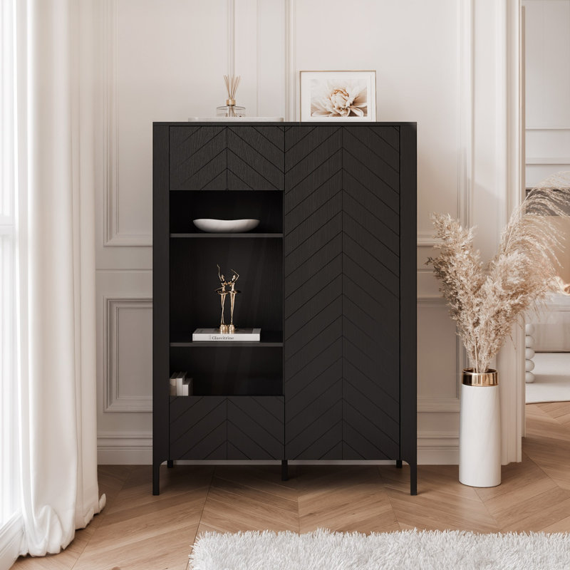 Rectangle Accent Cabinet, Black